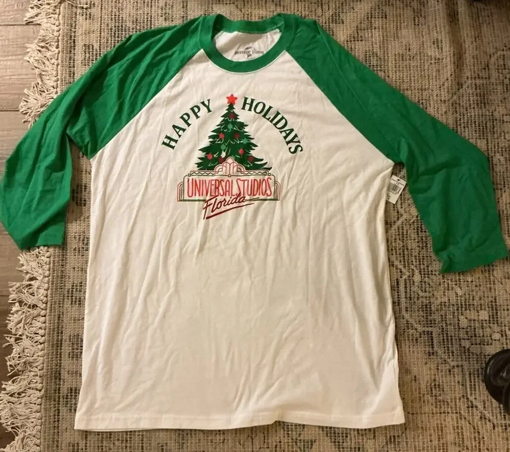 Universal Studios Hollywood Happy Holidays Long Sleeve Jeresy (XL) Shirt NEW!